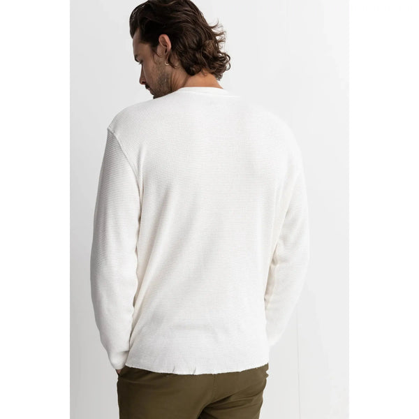 Rhythm Classic Waffle Knit Crew - Vintage White