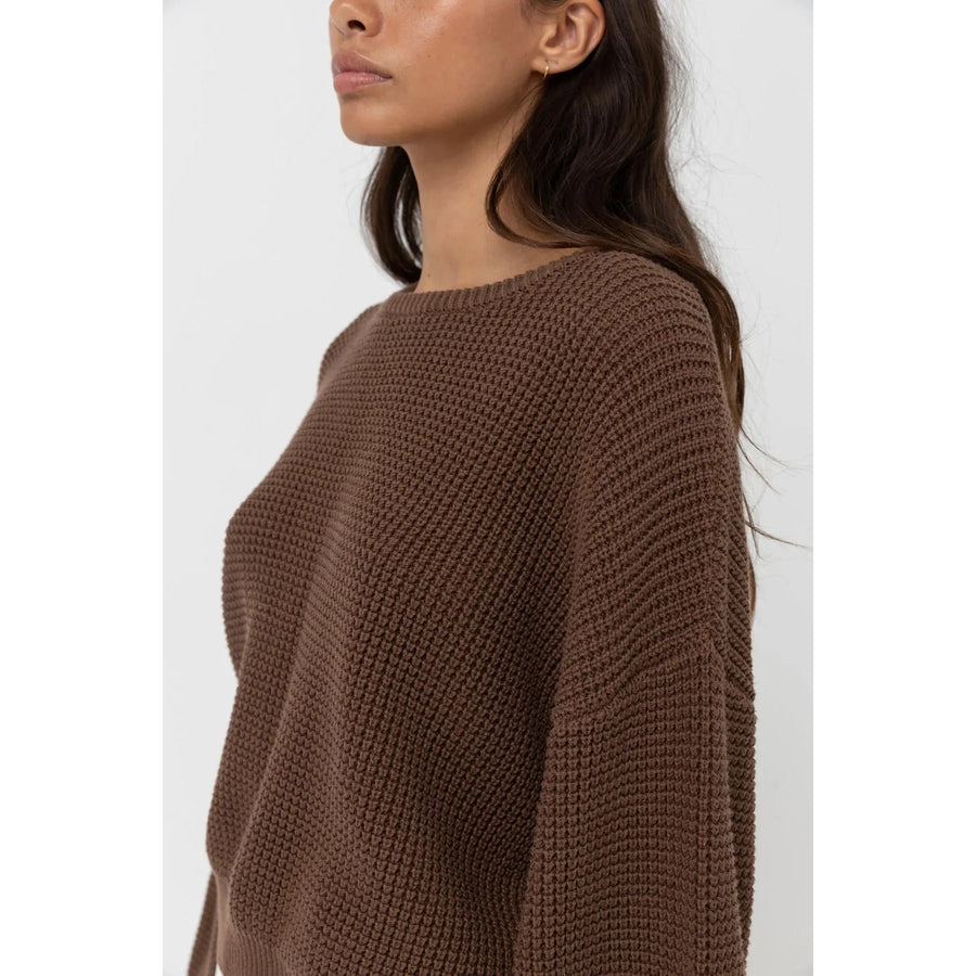 Rhythm Women's Classic Knit Jumper - Chocolate