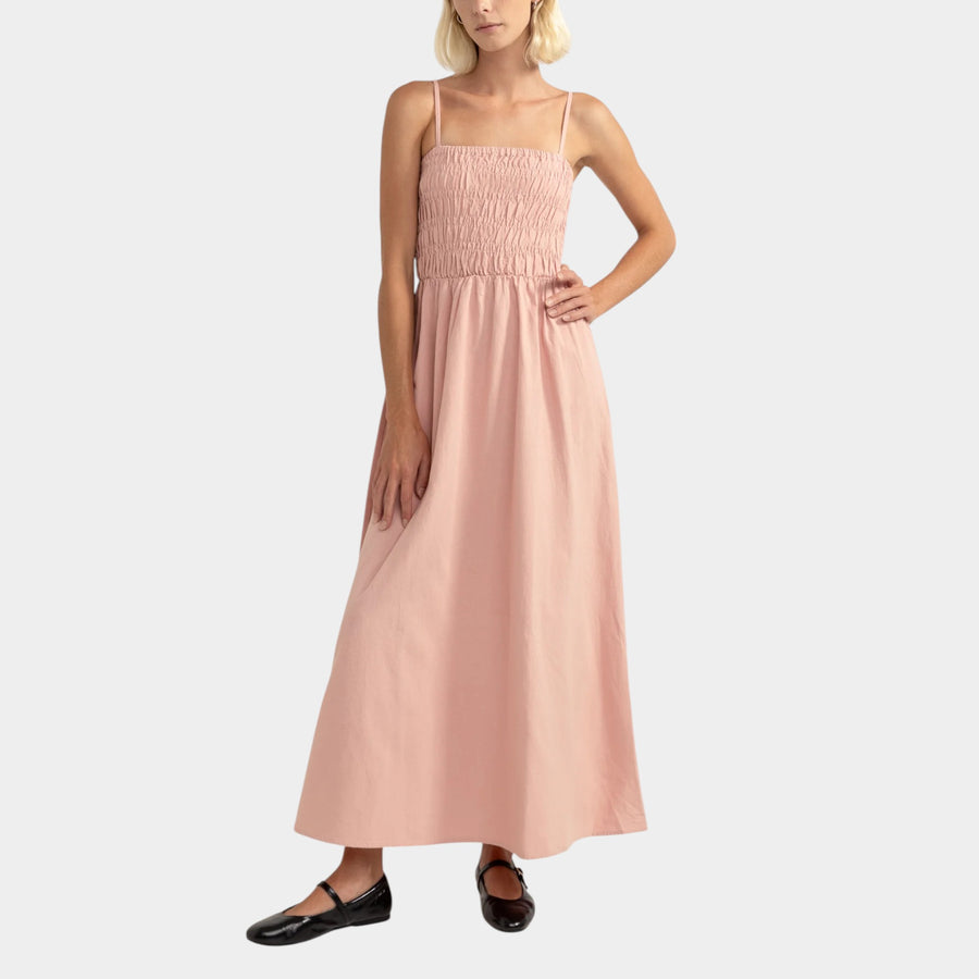 Rhythm Women's Classic Shirred Midi Dress - Rose