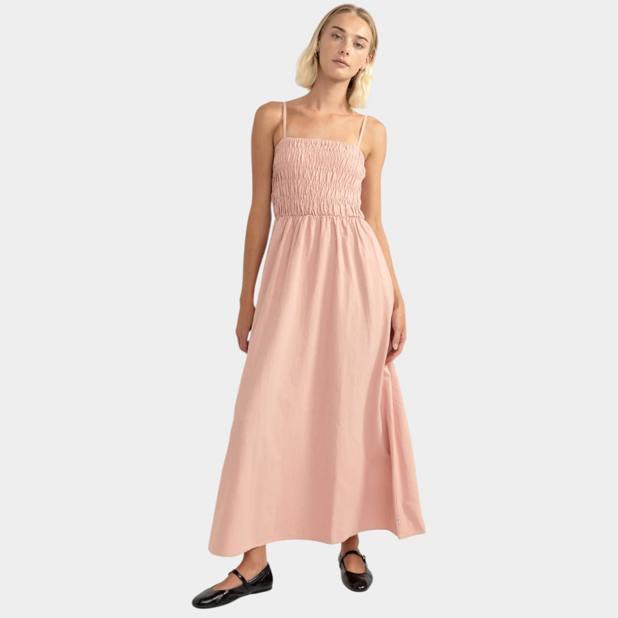 Rhythm Women's Classic Shirred Midi Dress - Rose