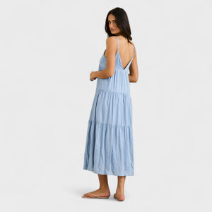 Rhythm Women's Classic Tiered Mini Dress -  Steel Blue
