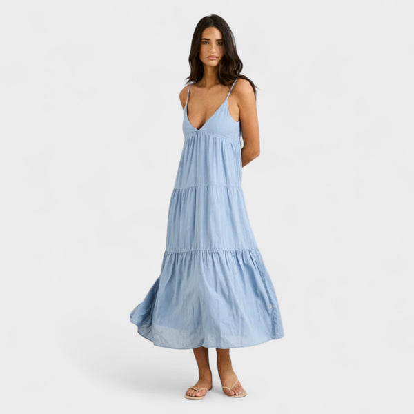 Rhythm Women's Classic Tiered Mini Dress -  Steel Blue
