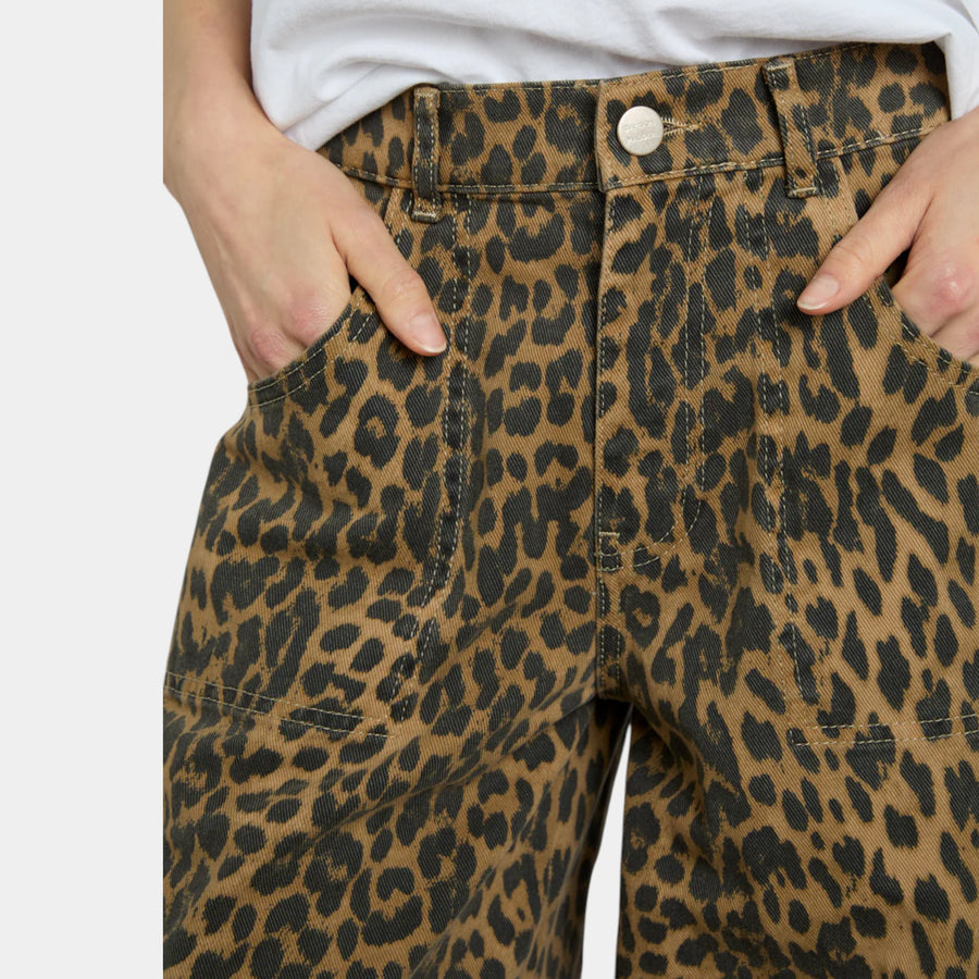 Damson Madder Cargo Jeans - Leopard