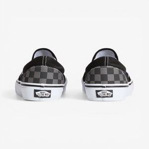 Vans Checkerboard Classic Slip-On Shoes - Black/Pewter