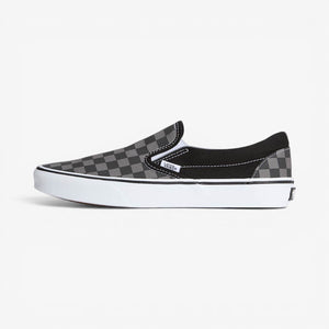 Vans Checkerboard Classic Slip-On Shoes - Black/Pewter