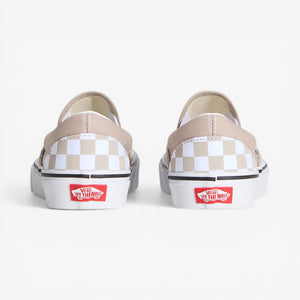 Vans Classic Slip-On Checkerboard Shoes - Beige