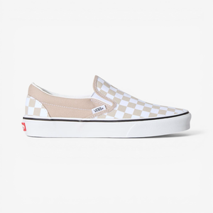 Vans Classic Slip-On Checkerboard Shoes - Beige