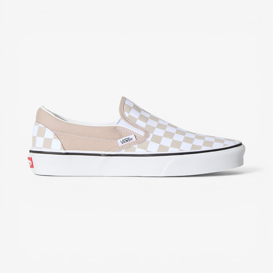 Vans Classic Slip-On Checkerboard Shoes - Beige