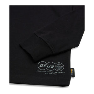 Deus Ex Machina 'DOCKER' Long Sleeve Cordura Tee - Anthracite