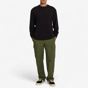 Deus Ex Machina 'DOCKER' Long Sleeve Cordura Tee - Anthracite