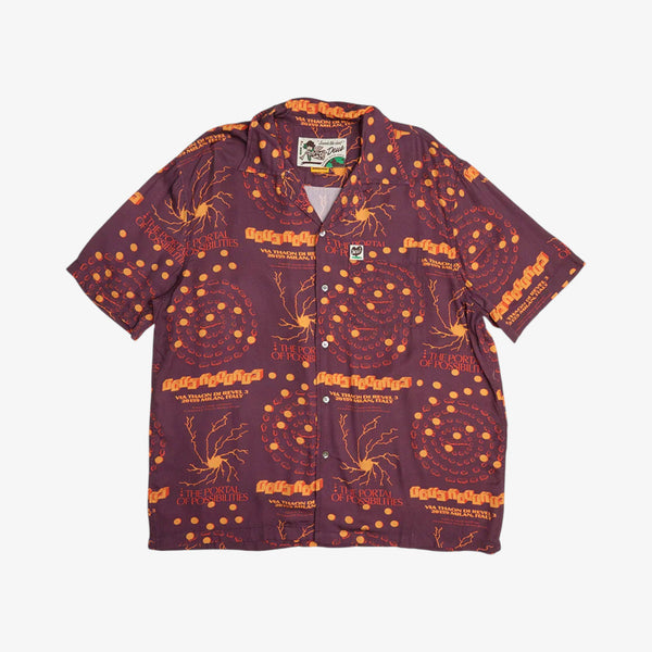 Deus Ex Machina Smithson Short Sleeved Shirt - Maroon