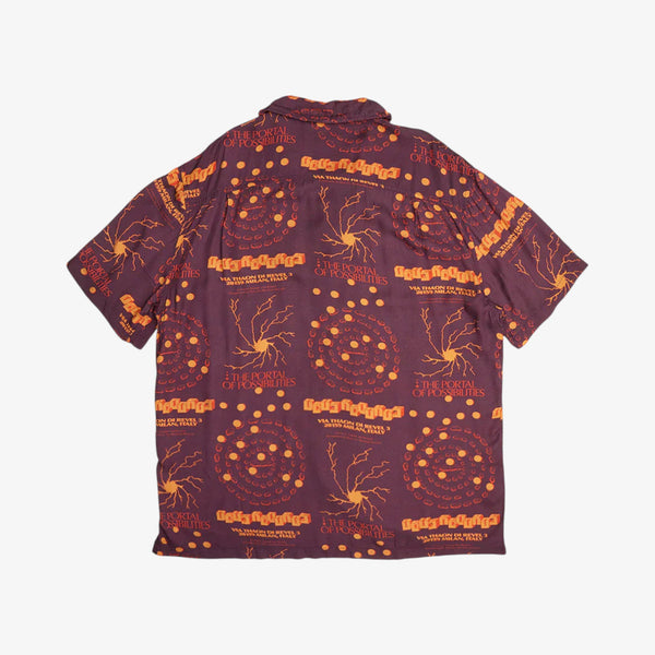 Deus Ex Machina Smithson Short Sleeved Shirt - Maroon