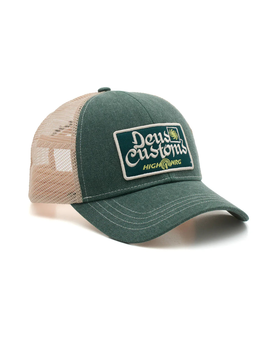 Deus Ex Machina 'Open Head Trucker' Cap - Bayberry