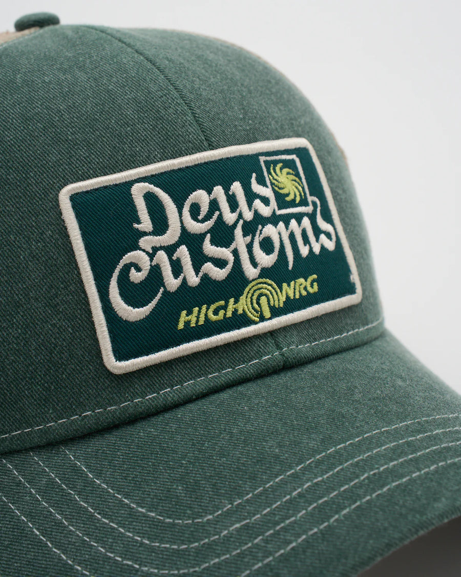 Deus Ex Machina 'Open Head Trucker' Cap - Bayberry