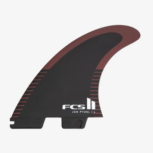 FCS II PYZEL QUAD REAR FIN SET LARGE - BLACK/SHIRAZ