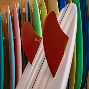FCS II 'Christenson KEEL' Shaper Series PG Surfboard Fins - Blood Red