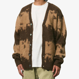 Gramicci Mohair Splatter Cardigan - Taupe Splatter