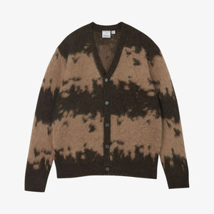 Gramicci Mohair Splatter Cardigan - Taupe Splatter