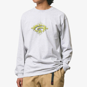 Gramicci Flames Long Sleeve Tee - Ash Heather