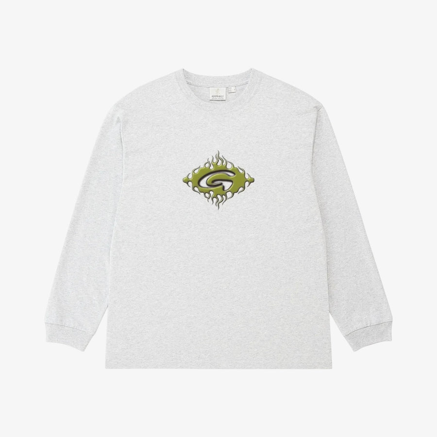Gramicci Flames Long Sleeve Tee - Ash Heather