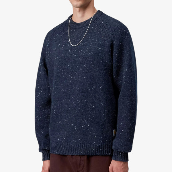 Carhartt Anglistic Sweater - Speckled Jupiter