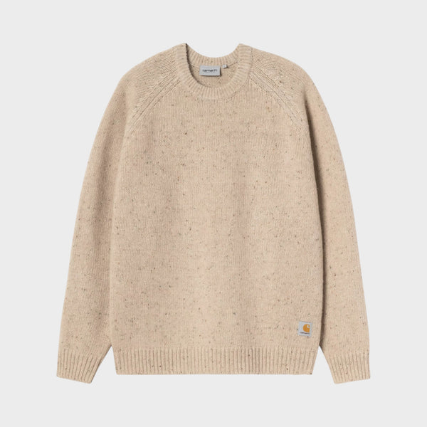 Carhartt Anglistic Sweater - Speckled Fleur de Sel
