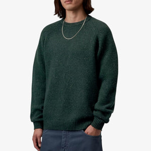 Carhartt Anglistic Sweater - Speckled Dark Scarab
