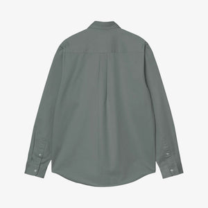 Carhartt Long Sleeve Madison Shirt - Velvet Green/White