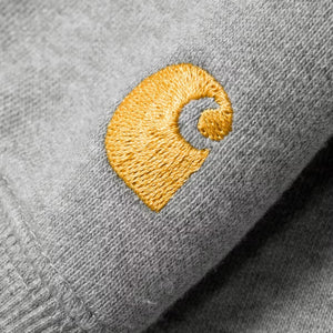 Carhartt Hooded Chase Sweatshirt - Grey Heather / Gold