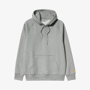 Carhartt Hooded Chase Sweatshirt - Grey Heather / Gold