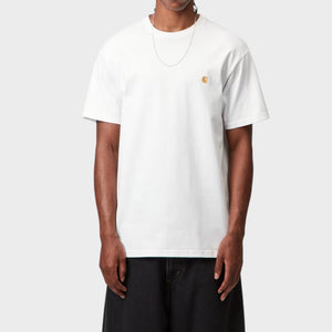 Carhartt Short Sleeve Chase T-Shirt - White / Gold