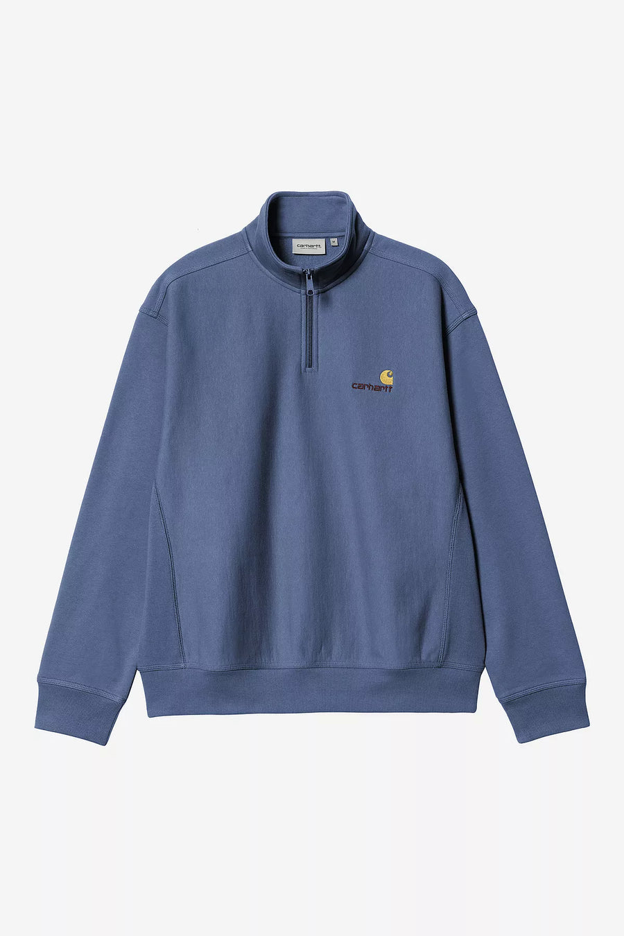 Carhartt Half Zip American Script Sweatshirt - Blue Iris