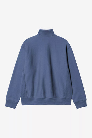 Carhartt Half Zip American Script Sweatshirt - Blue Iris