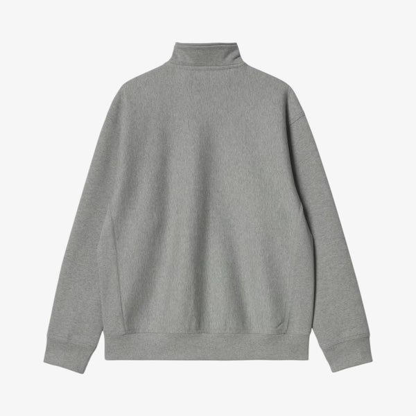 Carhartt Half Zip American Script Sweatshirt - Heather Grey