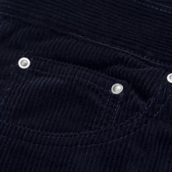 Carhartt Newel Pant 'Coventry' Corduroy - Dark Navy, rinsed
