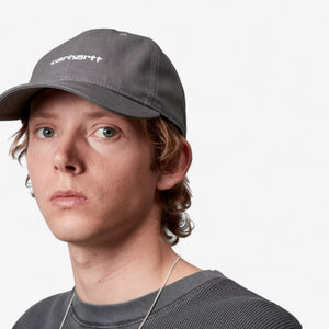 Carhartt Canvas Script Cap - Porphyry / white