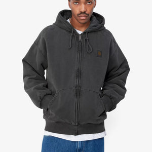 Carhartt Hooded Vista Jacket - Black, Garment Dyed
