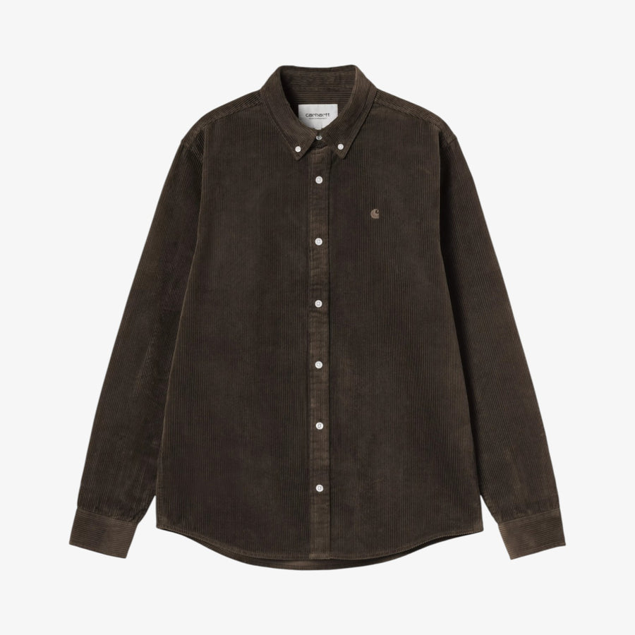 Carhartt Long Sleeve Maddison Cord Shirt - Tobacco