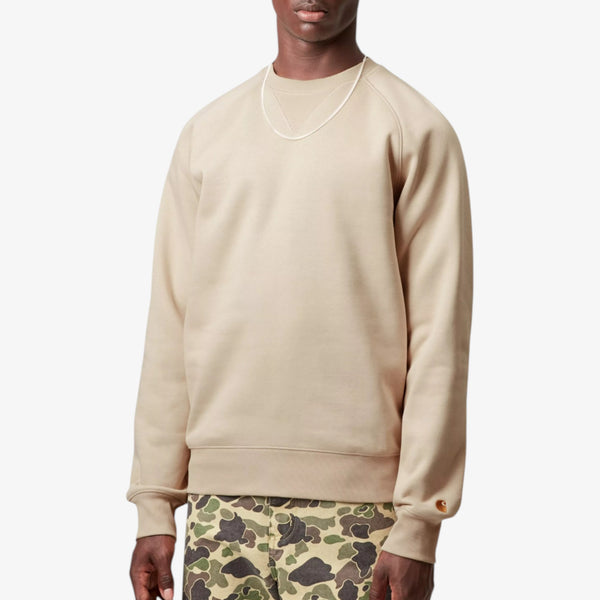 Carhartt Chase Sweatshirt - Fleur De Sel / Gold