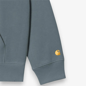Carhartt Hooded Chase Jacket - Cosy Blue / Gold