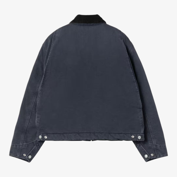 Carhartt Women's OG Detroit Jacket  - Dark Navy / Black, stone canvas