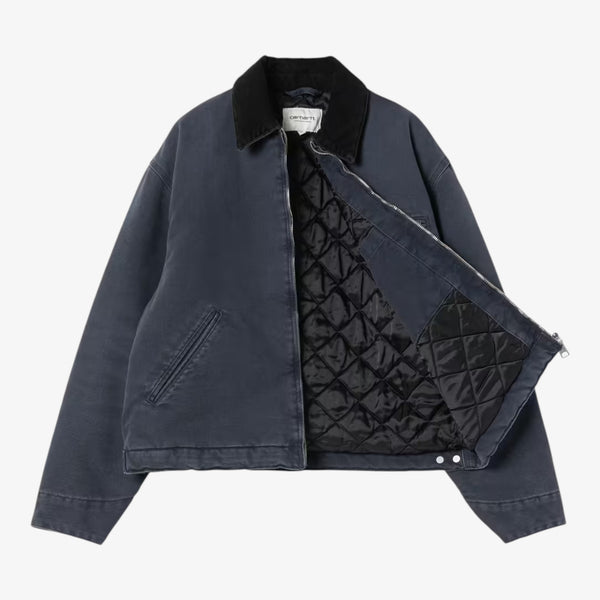 Carhartt Women's OG Detroit Jacket  - Dark Navy / Black, stone canvas
