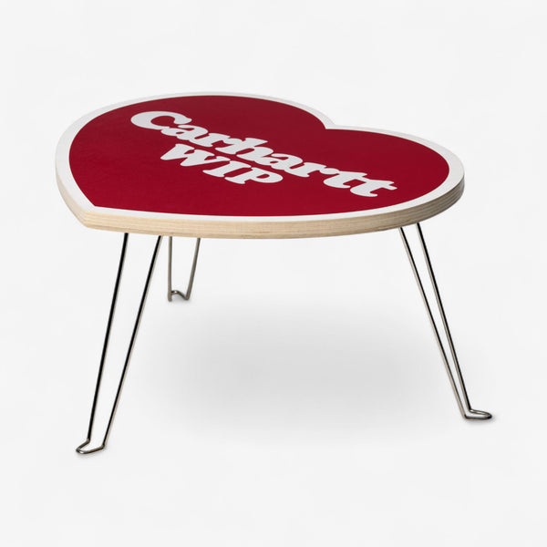 Carhartt Heart Folding Table - Scarlett / White