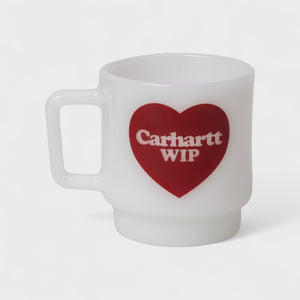 Carhartt Heart Glass Mug - White