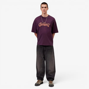 Carhartt Aaron Pant 'Camano' Denim - Black, Tabacco used wash