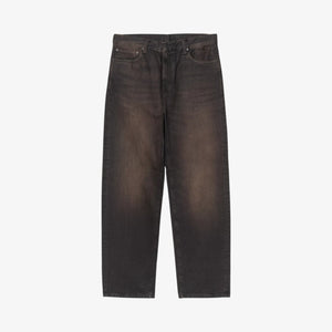 Carhartt Aaron Pant 'Camano' Denim - Black, Tabacco used wash