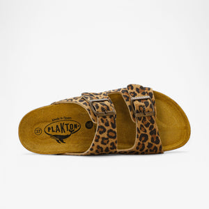 PLAKTON BETA WOMENS SANDAL - LEOPARD PRINT AFELPADO