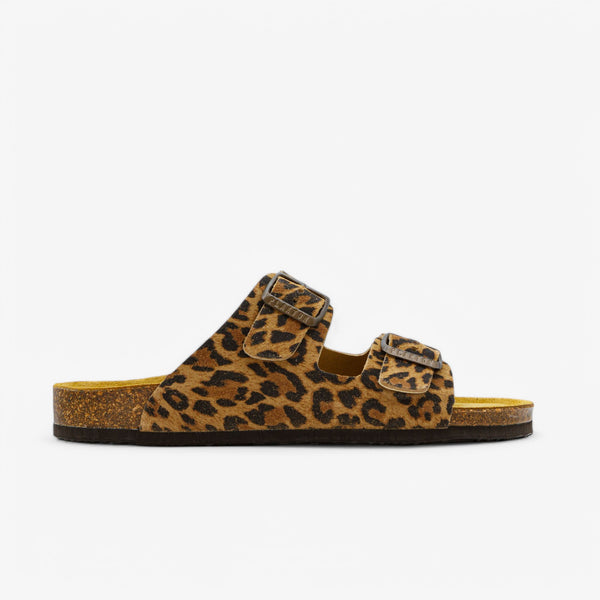 PLAKTON BETA WOMENS SANDAL - LEOPARD PRINT AFELPADO