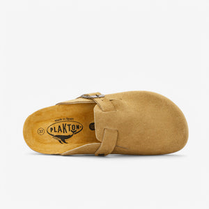 PLAKTON BLOGG WOMENS CLOG - TAN AFELPADO
