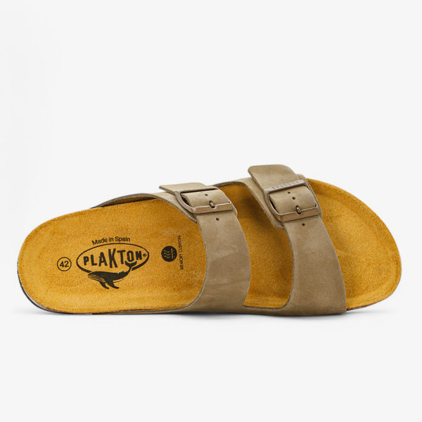 PLAKTON BARNA MEN'S SANDAL - KAKI NOBUCK